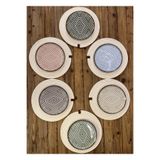 Porland Ortanca Servis Tabağı, Porselen, 25 cm, 6'lı Set, Renkli