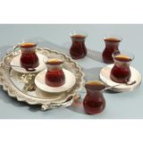 Porland Peride Platin 12 Parça 6 Kişilik Çay Takımı