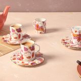 Porland Pinky Desen 1 4 Kişilik 80 cc Kahve Takımı