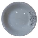 Porland Por 194517 Desenli Beyaz Yemek Tabağı 17 cm 6'lı - Belirtilmemiş