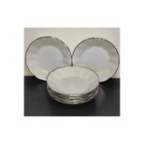 Porland Porselen 12 Cm Platin 12'Li Çay Tabak