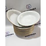 Porland Porselen Altın Yaldız 12 Adet 19 cm Çukur Yemek Tabak