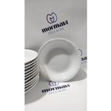 Porland Porselen Anadolu Beyazı 12 Adet 16 Cm (KÜÇÜK) Çukur Yemek Tabak