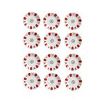 Porland Porselen Kırmızı 12'li Otantik Çay Tabağı