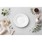 Porland Porselen Queen Beyaz 16 Cm 6'lı Düz Pasta Tabağı Tatlı Tabağı Ekmek Tabağı (6 ADET)