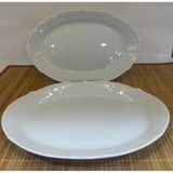 Porland Porselen Queen Beyaz 23 Cm 2'li Kayık Tabak - Salata ve Meze Tabağı (2 ADET)