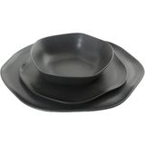 Porland Pure Seasons Siyah 3 Parça Yemek Takımı