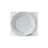 Porland Queen Altın Yaldız 25cm Düz Servis Tabağı 6lı