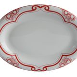 Porland Red Manoir Desen 2 29 cm Kayık Tabak