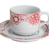 Porland Red Manoir Desen4 Tabaklı 200 cc Çay Fincanı