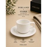 Porland Seaons / Alumilite Tabaklı Çay Fincanı Seti / Çay Saati Takımı 1 Kişilik - 177 cc