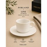 Porland Seaons / Alumilite Tabaklı Çay Fincanı Seti / Çay Saati Takımı 1 Kişilik - 180 cc