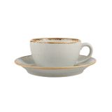 Porland Seasons Gri 250 cc 6 Adet Tabaklı Çay Fincanı