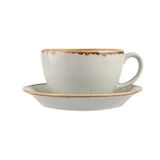 Porland Seasons Gri 370 cc 6 Adet Tabaklı Çay Fincanı