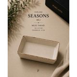 Porland Seasons Gri Meze Tabağı Porselen Servis Tabağı Yemek Tabağı - 10x16 cm - Bej