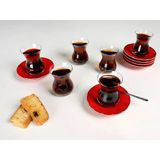 Porland Seasons Kırmızı 12 Parça 6 Kişilik Çay Takımı