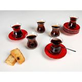 Porland Seasons Kırmızı 12 Parça 6 Kişilik Çay Takımı