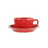 Porland Seasons Kırmızı Tabaklı 250 cc Çay Fincanı