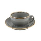 Porland Seasons Koyu Gri 207 cc Tabaklı Çay Fincanı