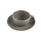 Porland Seasons Koyu Gri 250 cc Tabaklı Çay Fincanı