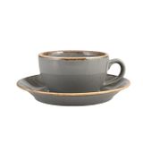 Porland Seasons Koyu Gri 370 cc Tabaklı Çay Fincanı