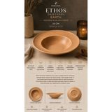 Porland Seasons Makarna & Salata Tabağı 26 cm Geniş Kenarlı Çukur Tabak - 1 Adet - Turuncu