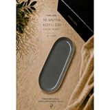 Porland Seasons Oval Kayık Tabak 30X15 cm Porselen Sunum Meze Tabağı - 1 Adet - Koyu Gri