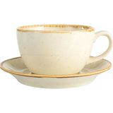 Porland Seasons Sarı 370 cc 6 Adet Tabaklı Çay Fincanı