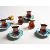 Porland Seasons Turkuaz 12 Parça 6 Kişilik Çay Takımı