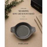 Porland Seasons Yemek Sunum Tabağı Sahan - 17 cm - Koyu Gri