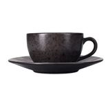 Porland Stoneware Ironstone 250 cc Tabaklı Çay Fincanı