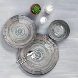 Porland Stoneware Vintage 3 Parça Tek Kişilik Yemek Takımı