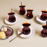 Porland Suzanne Alumilite 12 Parça 6 Kişilik Çay Takımı