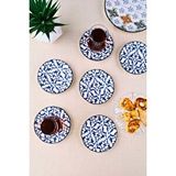 Porland Tabak Evi Porselen Mia Çay Tabak Takımı 12cm 6 Parça Fly6çtprs1210 Çok Renkli