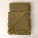 Porland Vanity Müslin 200x220 cm Haki Çift Kişilik Pike