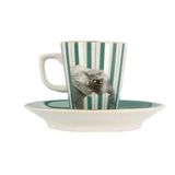 Porland Wild Life Elephant 80 cc Tabaklı Kahve Fincanı