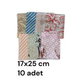 Poros Store Hediye Paketi 17x25cm 10 Adet Kendinden Bantlı Yapışkanlı Metalize Hediye Poşeti