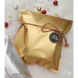 Poros Store Hediye Paketi 5 adet 40x60 Büyük Boy Gold Hazır Yapışkanlı Hediye Poşeti (Kazak,sweatshirt uygun)