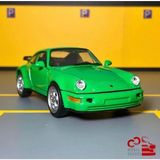 Porsche 911 Turbo 1/36 Ölçek *c&c Model Garage* Çek Bırak Diecast Metal Model Oyuncak Araba - Yeşil