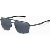 Porsche Design DE 8919 C 63-15 Erkek Güneş Gözlüğü – Mavi Titanyum Çerçeveli, UV400 Mat Cam