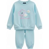 Porsekids Kız Bebek Mavi Renk Nakışlı Eşofman Takımı 2 – 3 Yaş Günlük Kullanım İçin Rahat Tasarım
