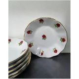 Porselen 12 Cm Kirmizi Gül 12'Li Çay Tabak 8697635562138