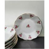 Porselen 12'Li Pembe Çiçek Çay Tabak 11 Cm(12Adet) 8697635522938
