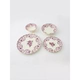 Porselen 24 Parça Yemek Takımı Vintage Desen Rose Garden