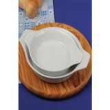 Porselen Beyaz Sahan Seti ikili 21cm - 17cm