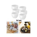 Porselen Beyaz Yumurtalık Klasik, 3x2 Adet