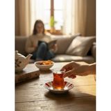 Porselen Çay Tabak - 6 Lı Porselen Kahveci Çay Tabağı