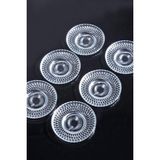 Porselen Diyarı 6 Adet Nilüfer Cam Çay Tabağı 12 cm - Şeffaf