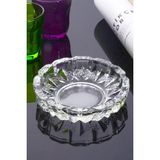 Porselen Diyarı Cam Kristal Lüks Küllük - Kül Tablası - Yuvarlak Kül Tabağı-12 * 12 * 2,5 � - Çok Renkli