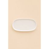 Porselen Diyarı Perla 2'li 25 cm Oval Beyaz Kayık Tabak Kahvaltılık & Mezelik & Sunum Tabağı